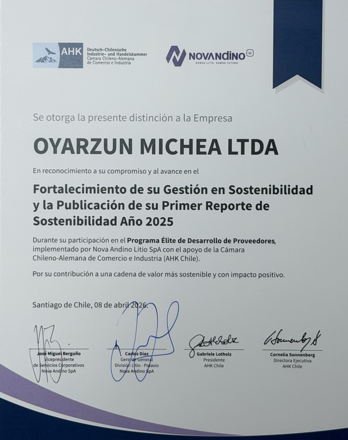 Reconocimiento a la Excelencia y Seguridad